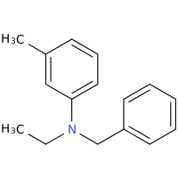 N-乙基-N-苄基间甲苯胺化学结构式