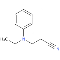 N-乙基-N-氰乙基苯胺化学结构式